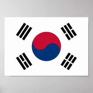 Póster Bandera de la Corea del Sur