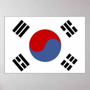 Póster Bandera de la Corea del Sur
