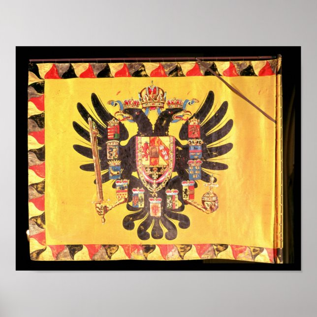 Póster Bandera de la dinastía Imperial Habsburgo, c.1700 (Frente)