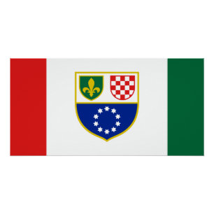 Póster Bandera de la Federación de Bosnia y Herzegovina