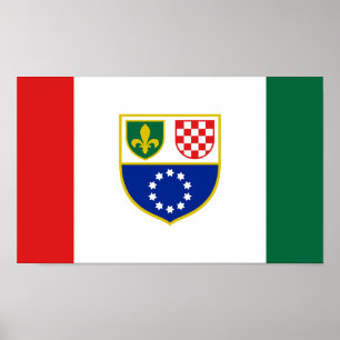 Póster Bandera de la Federación de Bosnia y Herzegovina