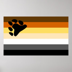 Póster Bandera de la Hermandad del Oso Gay
