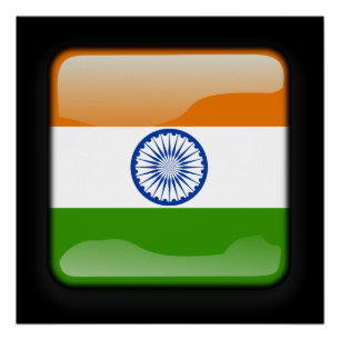 Póster Bandera de la India