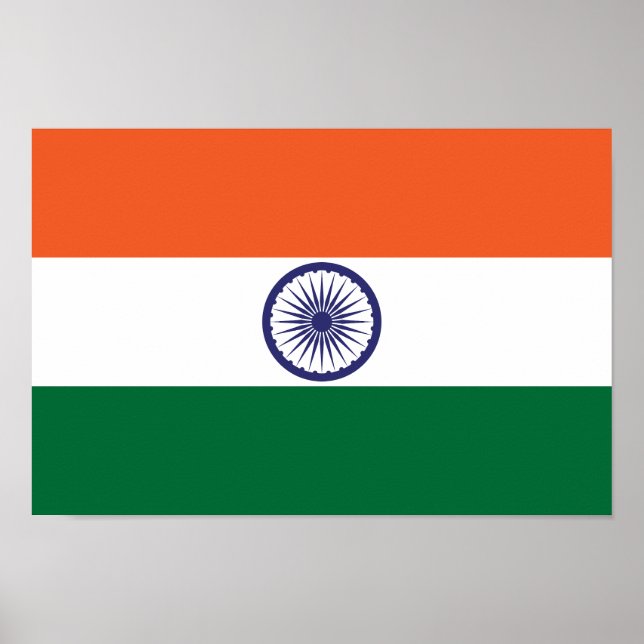Póster Bandera de la India (Frente)