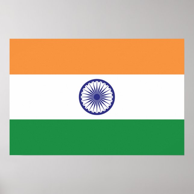 Póster Bandera de la India (Frente)