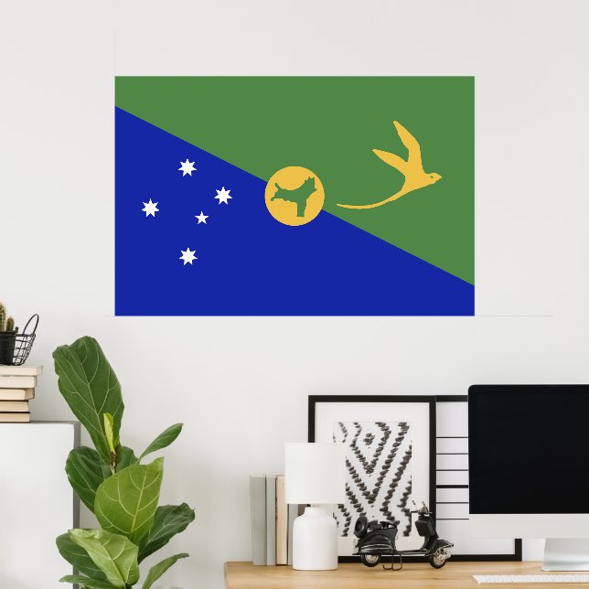 Póster Bandera de la isla de los navidades (Oficina en casa)