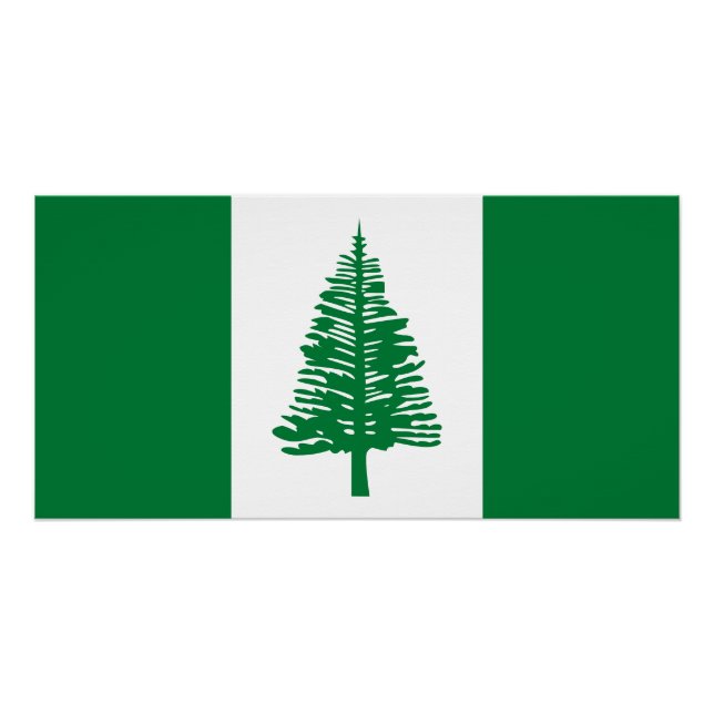 Póster Bandera de la isla de Norfolk (Anverso)