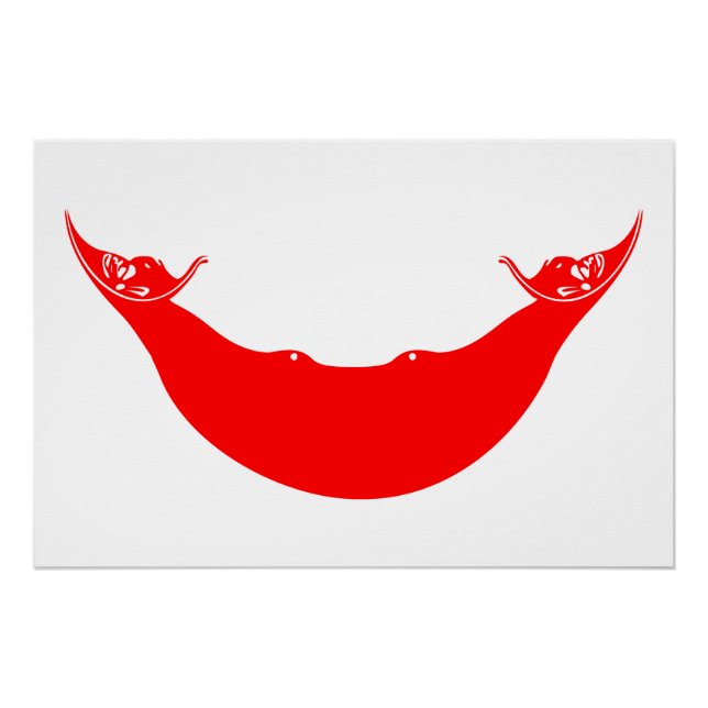 Póster Bandera de la Isla de Pascua (Anverso)