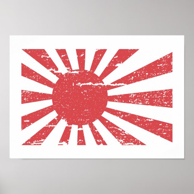 Póster Bandera de la marina de Japón antigua (Frente)