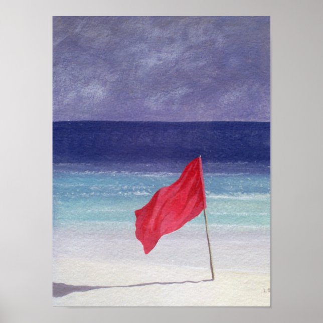 Póster Bandera de la playa - Aviso de tormenta 1985 (Frente)