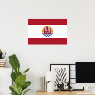 Póster Bandera de la Polinesia Francesa