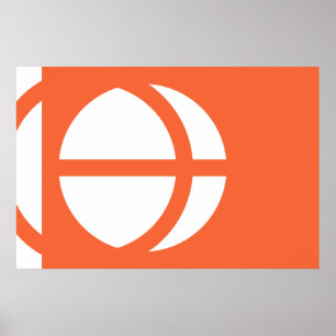 Póster Bandera de la prefectura de Nagano, Japón