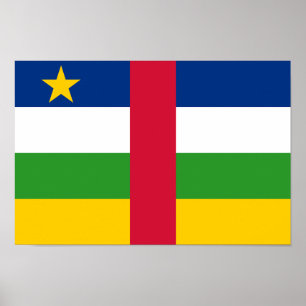 Póster Bandera de la República Centroafricana