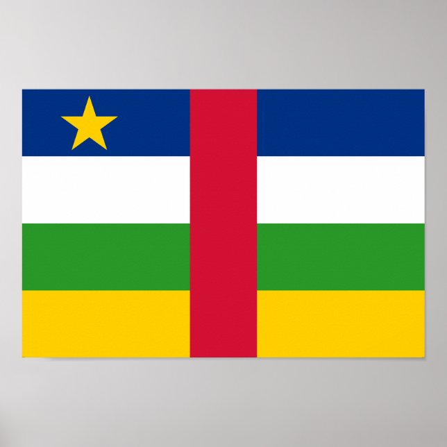 Póster Bandera de la República Centroafricana (Frente)
