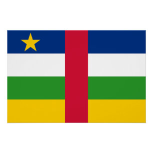 Póster Bandera de la República Centroafricana