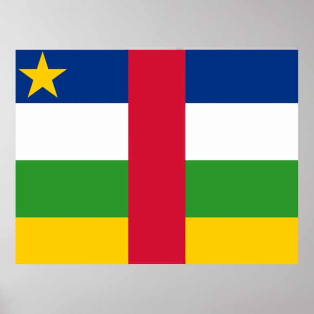 Póster Bandera de la República Centroafricana (Frente)