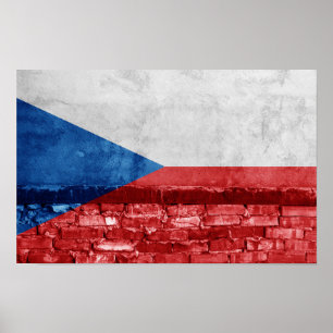 Póster Bandera de la República Checa