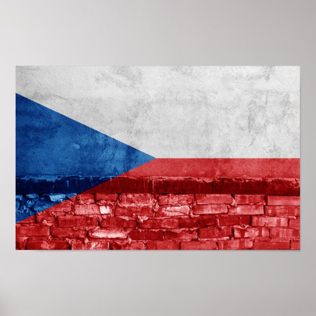 Póster Bandera de la República Checa (Frente)