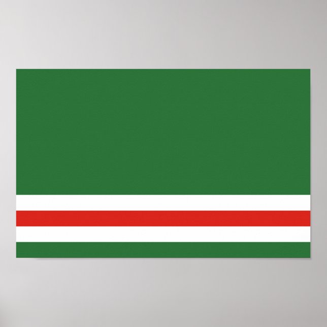 Póster Bandera de la República Chechena de Ichkeria (Frente)