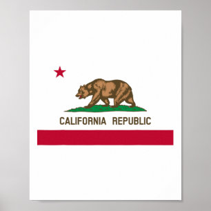 Póster Bandera de la República de California Patriótico E