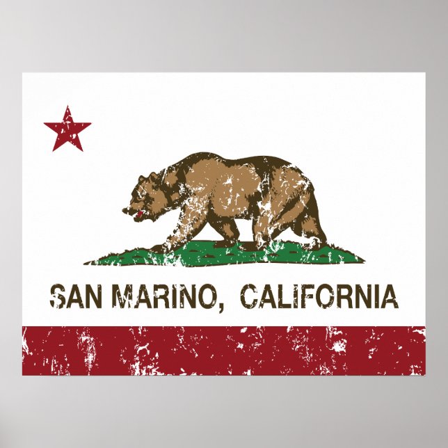 Póster Bandera de la República de California San Marino (Frente)