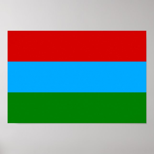 Póster Bandera de la República de Karelia (Frente)