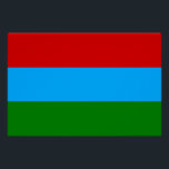 Póster Bandera de la República de Karelia<br><div class="desc">Bandera patriótica de la República de Karelia.</div>