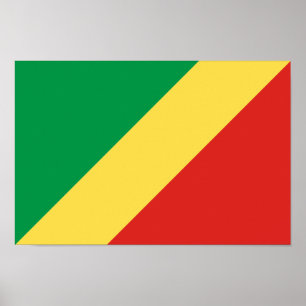Póster Bandera de la República del Congo