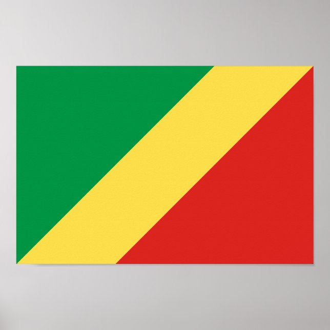 Póster Bandera de la República del Congo (Frente)