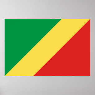 Póster Bandera de la República del Congo