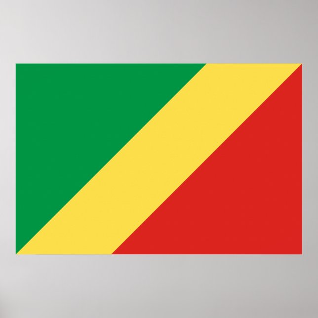 Póster Bandera de la República del Congo (Frente)