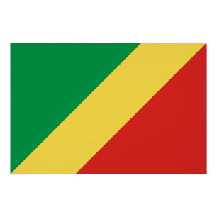 Póster Bandera de la República del Congo