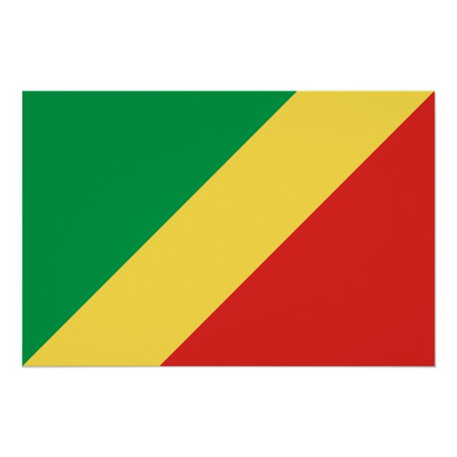 Póster Bandera de la República del Congo (Anverso)