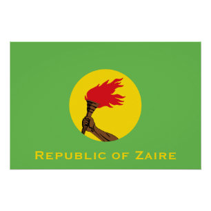 Póster Bandera de la República del Zaire