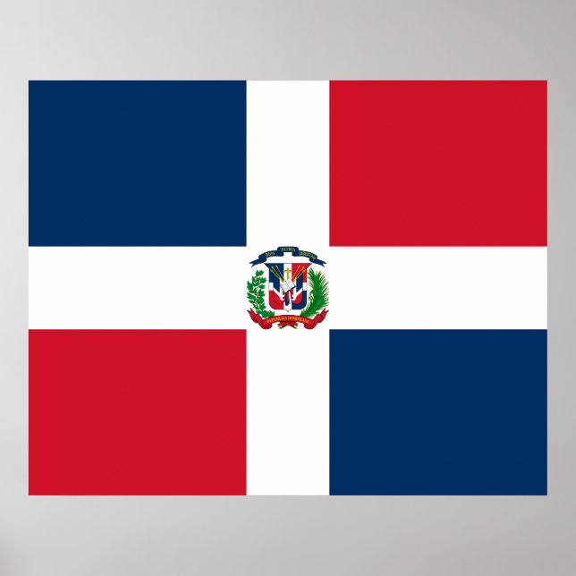 Póster Bandera de la República Dominicana (Frente)