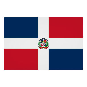 Póster Bandera de la República Dominicana