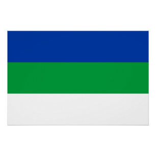 Póster Bandera de la República Komi