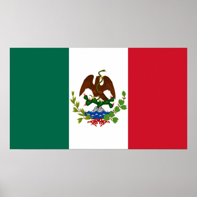 Póster Bandera de la República Mexicana 1835, Mexicanos L (Frente)
