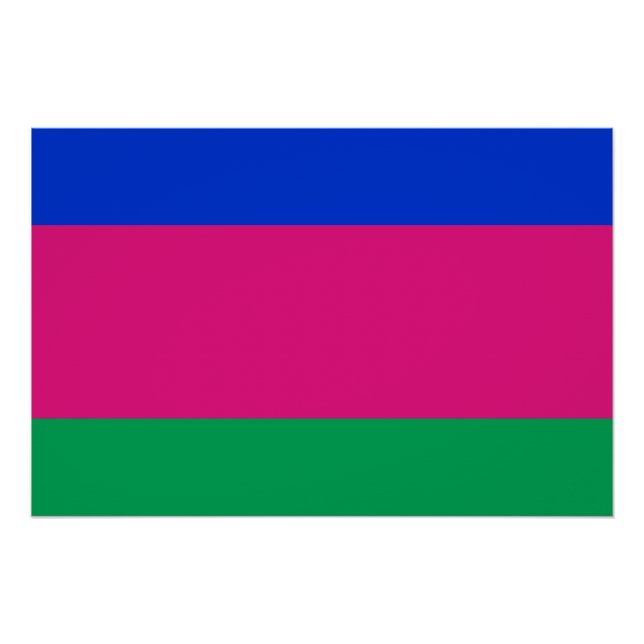 Póster Bandera de la República Popular de Kuban (Anverso)