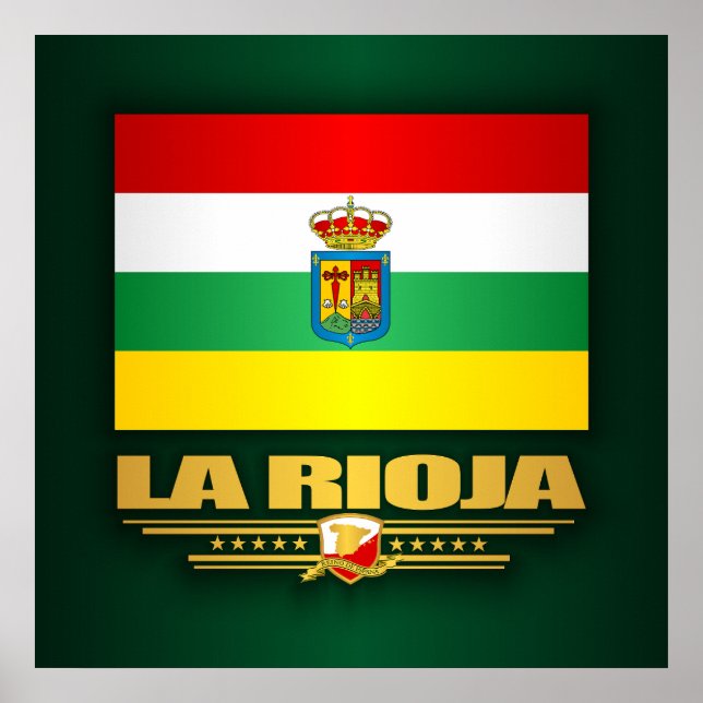 Póster Bandera de La Rioja (Frente)