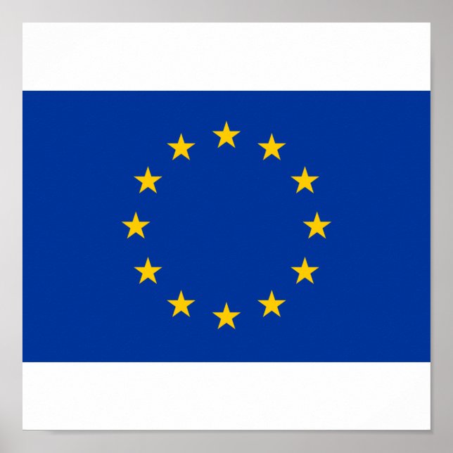 Póster Bandera de la Unión Europea (Frente)
