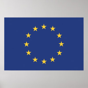 Póster Bandera de la Unión Europea