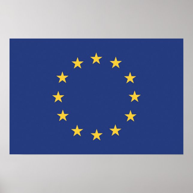 Póster Bandera de la Unión Europea (Frente)