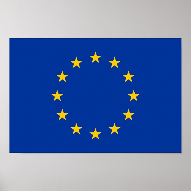 Póster Bandera de la Unión Europea (Frente)