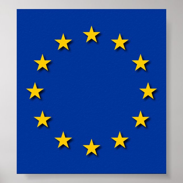 Póster Bandera de la Unión Europea/Bandera de la Unión Eu (Frente)