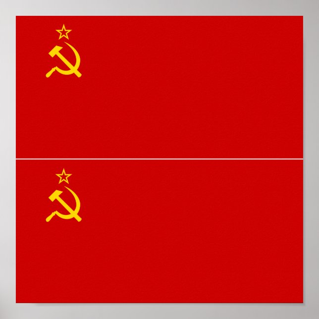 Póster Bandera de la Unión Soviética de DOS (Frente)