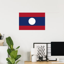 Póster Bandera de Laos