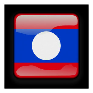 Póster Bandera de Laos