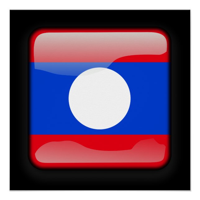 Póster Bandera de Laos (Anverso)