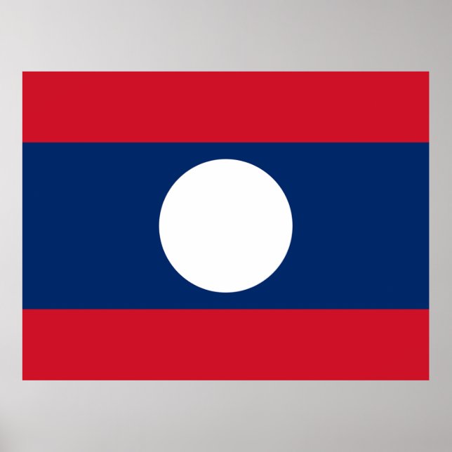 Póster Bandera de Laos (Frente)